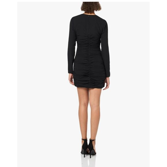 Ronny Kobo Adelheid 180$ Lightweight BODYCON Longsleeve Dress Rochet Bodice SILK - Picture 2 of 16